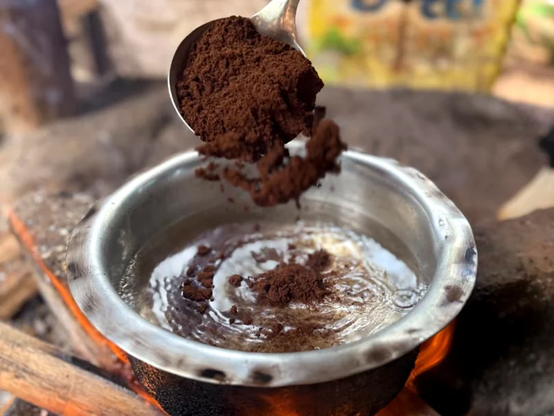 The Boil and the Cup at Justin's estate in Materuni Village
